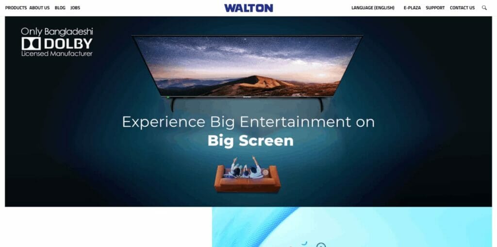 Walton Group is a leading electronics company  in Bangladesh.